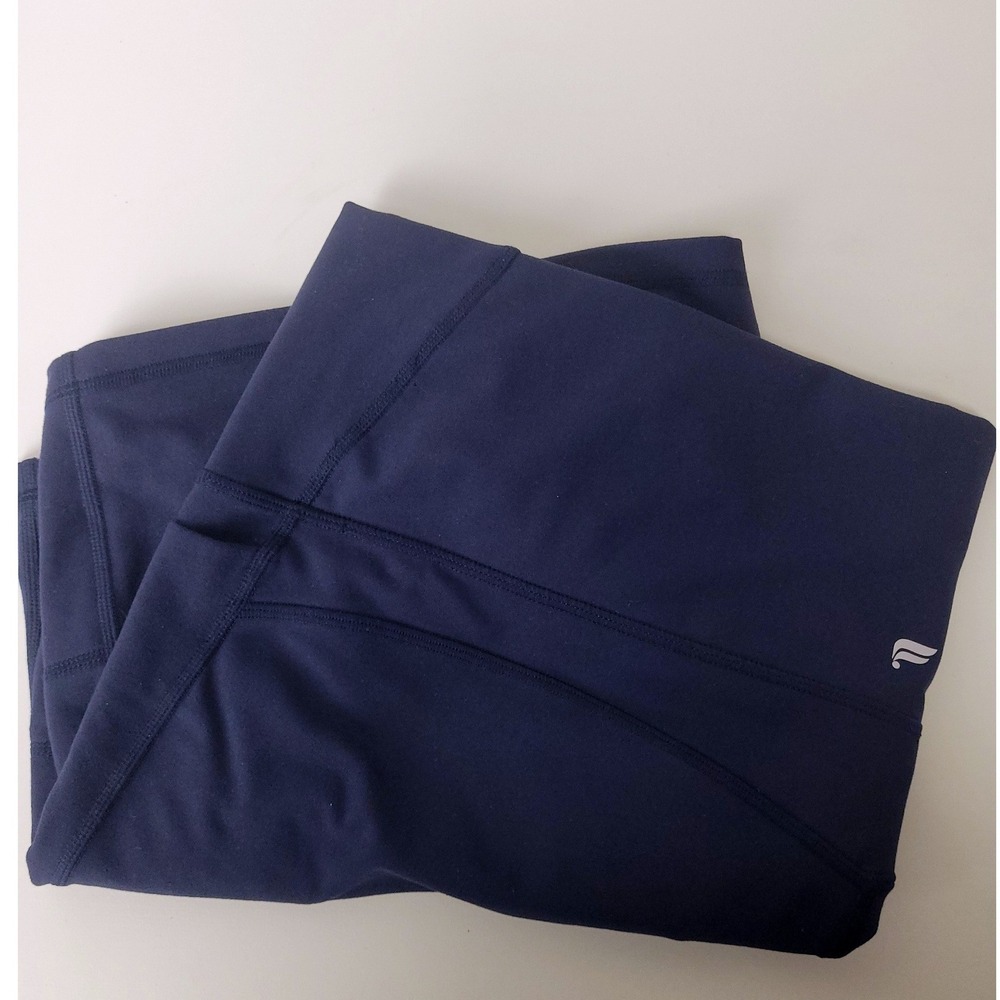 Fabletics PureLuxe Navy Blue High Waisted Biker Shorts Pockets 4X SO2041776-4846